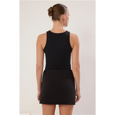 Черные камни вязание вязание мини -шорты skspat tprss25sr00000