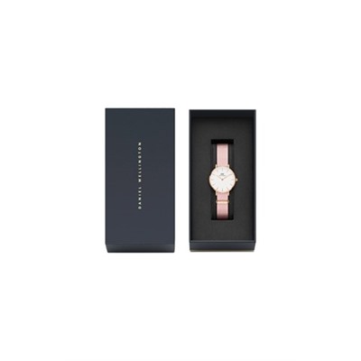 Reloj de cuarzo de tela y chapado en oro rosa Rosewater