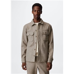 Sobrecamisa textura bolsillos -  Hombre | MANGO OUTLET España