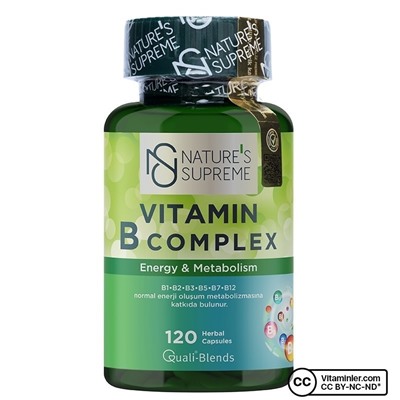Комплекс витаминов группы В от Nature's Supreme 120 капсул