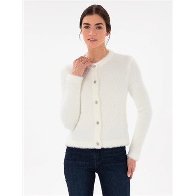 Ecru Slim Fit Nititual Cardigan