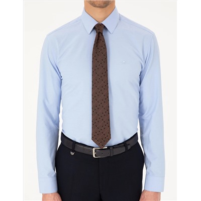Blue Slim Fit Basic рубашка основная рубашка