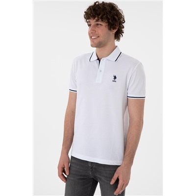 Мужская стройная посадка Polo Yaka White Basic T -Fish Surprise Discount в корзине
