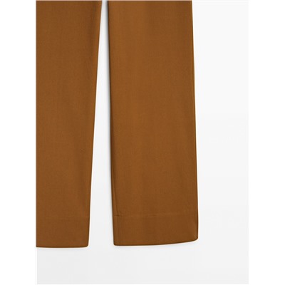 Pantalón mezcla algodón full length recto