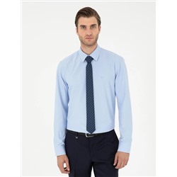 Blue Slim Fit Basic рубашка основная рубашка