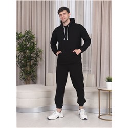 Мужской костюм из футера 2х-нитка М-858 / Черный