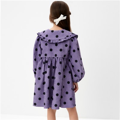 Платье детское вельветовое KAFTAN "Горошек" р.30 (98-104 см)