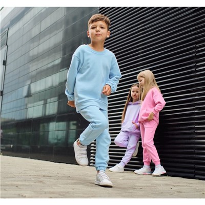 Костюм детский (свитшот, брюки) KAFTAN "Basic line", размер 34 (122-128), цвет голубой