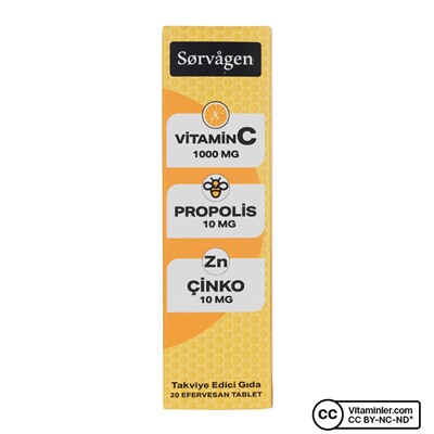 Sorvagen Vitamin C Propolis Zinc 20 шипучих таблеток