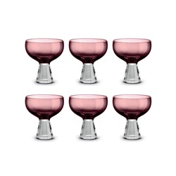 Креманка, 12 см, 350 мл, 6 шт, стекло, лиловая градиент, Fun Classy, 63092
