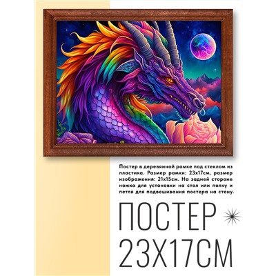 POSG-0254 Постер в рамке 23x17см Дракон