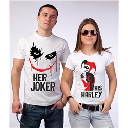 Парные футболки "Her Joker, His Harley"