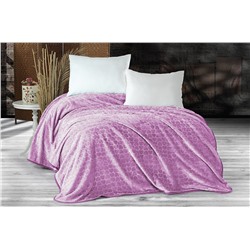 Плед EVLEN Super Soft СЕРДЦЕ 180*240 в коробке п/э Р 945 лиловый (Акция)