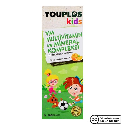 YouPlus Kids VM Мультивитамины и минералы 150 мл