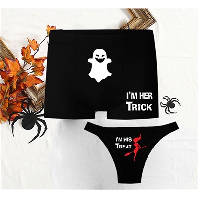 Парные трусы на halloween "Trick and Treat"