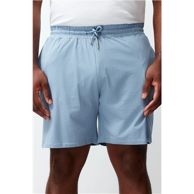 Blue White Color Block Регулярное приготовление печати большие шорты Pajama Set TMNSS24AI00003