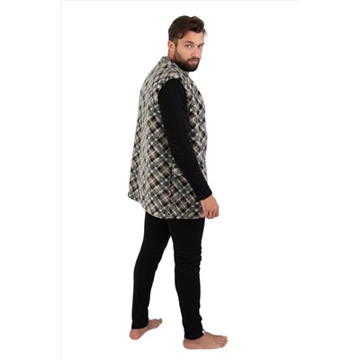 ЖИЛЕТ MEN VEST WOOL  цвет Клетка серая