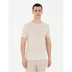 Бежевый Slim Fit Basic T -For