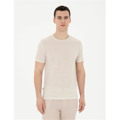 Бежевый Slim Fit Basic T -For