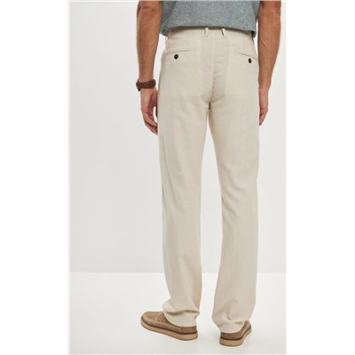 Брюки лен F211-0854 l.beige