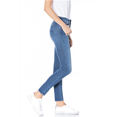 Vaquero skinny fit de tiro alto Luzien - Azul