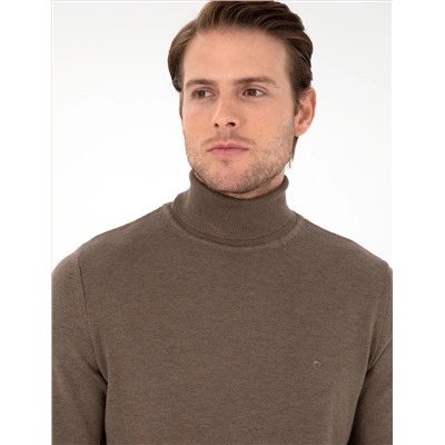 Vizon Melanj Slim Fit Fishman воротник Основной вязаный свитер
