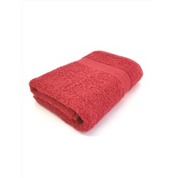Полотенце махровое Туркмения бордюр косичка / Красный 420 г/м2