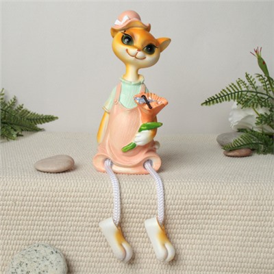 Фигурка Кошка висячие ножки 2 штуки набор 21 см / 9465 /уп 48/