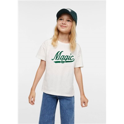 Camiseta algodón bordado -  Niña | MANGO OUTLET España