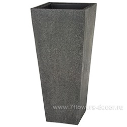Кашпо полистоун Nobilis Marco "Rock2-grey Cone", 40х40хH90 см с тех.горшком
