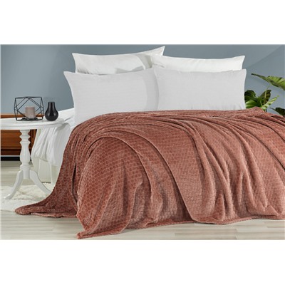 Плед KARVEN Super Soft MELINDA 160*220 п/э 1.5 спальный Р 941пудровый (Акция)