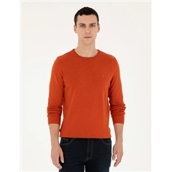 Orange Slim Fit Bike Bike Basic Knitwear Kazakh