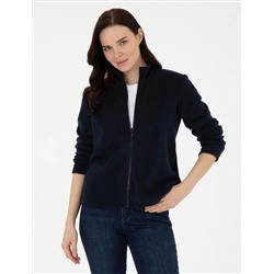 Navy Blue Comfort Fit Polar Cardigan