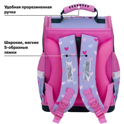 Ранец ЮНЛАНДИЯ WISE, 1 отделение, 3 кармана, устойчивое дно, "Anime hugs", 37x29х15 см, 272074