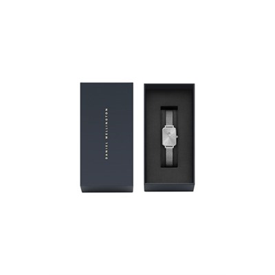 Reloj de cuarzo de acero Quadro 20 x 26 mm - Plateado