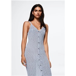 Vestido punto canalé -  Mujer | MANGO OUTLET España