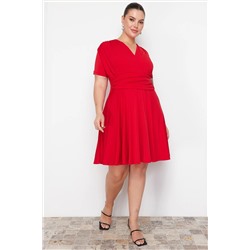 Red Cruve мини -вязаное платье TBBSS24AH00174