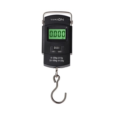Весы-безмен Luazon LV-505, электронный, до 50 кг, точность до 10 г, подсветка, чёрный