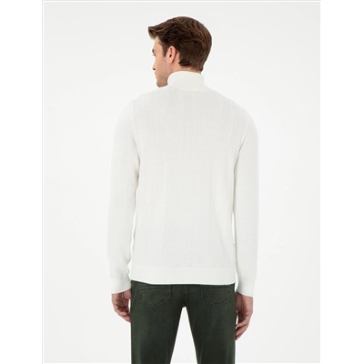 Ekru Slim Fit Fishman Fisherman Sece Sheam Смешанный трикотажный свитер