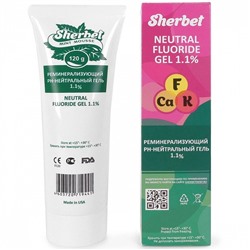 Реминерализующий гель Sherbet Gel 1,1%, ментоловый мусс, 120 г