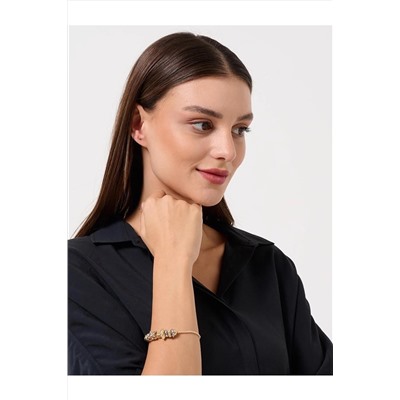 Золотой многофигурный браслет-подвеска 22K09BRACELET002