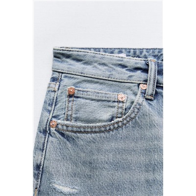 JEANS TRF BOYFRIEND FOLDED ROTOS TIRO MEDIO
