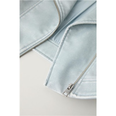 CAZADORA BIKER EFECTO PIEL DESGASTADA
