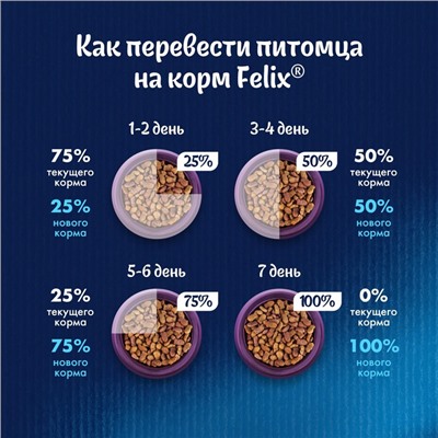 Сухой корм Felix "Двойная вкуснятина" для кошек, мясо, 3 кг