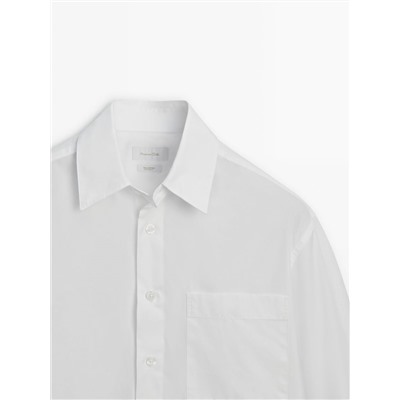 Camisa popelín bolsillo regular fit