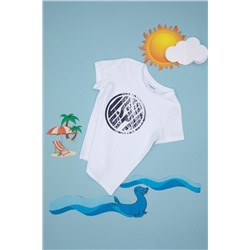 Boy's White Basic Bike Bike T -Fish Surprise Scount в корзине
