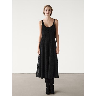 Vestido midi crochet