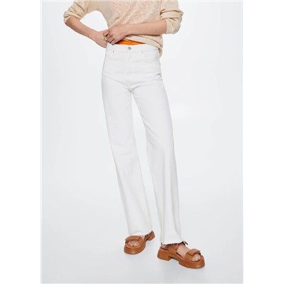 Jeans wideleg tiro alto -  Mujer | MANGO OUTLET España