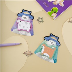 Самоклеящийся блок фигурный MESHU "X-animals", 40л., европодвес, ассорти