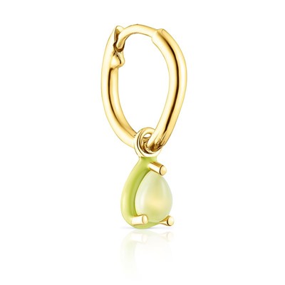 Pendientes de aro Vibrant Color - plata bañada en oro amarillo de 18 kt - dorado